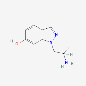 molecular formula C10H13N3O B605271 1H-吲唑-6-醇，1-(2-氨基丙基)- CAS No. 362512-40-1