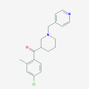 molecular formula C19H21ClN2O B6052734 (4-chloro-2-methylphenyl)[1-(4-pyridinylmethyl)-3-piperidinyl]methanone 