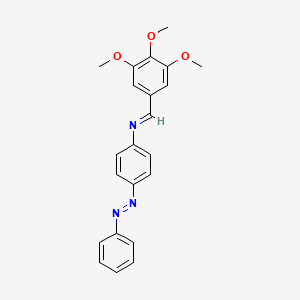 molecular formula C22H21N3O3 B6052739 4-(phenyldiazenyl)-N-(3,4,5-trimethoxybenzylidene)aniline 