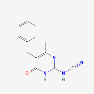 molecular formula C13H12N4O B6052742 (5-benzyl-4-methyl-6-oxo-1,6-dihydro-2-pyrimidinyl)cyanamide 