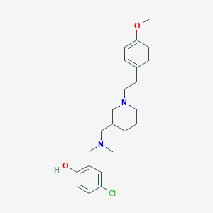 4-chloro-2-{[({1-[2-(4-methoxyphenyl)ethyl]-3-piperidinyl}methyl)(methyl)amino]methyl}phenol