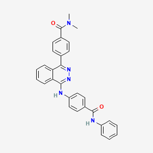 molecular formula C30H25N5O2 B6052763 4-(4-{[4-(anilinocarbonyl)phenyl]amino}-1-phthalazinyl)-N,N-dimethylbenzamide 