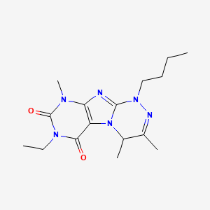molecular formula C16H24N6O2 B6052774 1-butyl-7-ethyl-3,4,9-trimethyl-1,4-dihydro[1,2,4]triazino[3,4-f]purine-6,8(7H,9H)-dione 