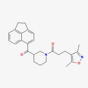 molecular formula C26H28N2O3 B6052781 1,2-dihydro-5-acenaphthylenyl{1-[3-(3,5-dimethyl-4-isoxazolyl)propanoyl]-3-piperidinyl}methanone 