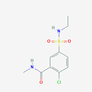 molecular formula C10H13ClN2O3S B6052788 2-chloro-5-[(ethylamino)sulfonyl]-N-methylbenzamide 