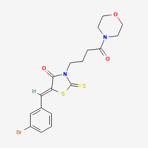 5-(3-bromobenzylidene)-3-[4-(4-morpholinyl)-4-oxobutyl]-2-thioxo-1,3-thiazolidin-4-one