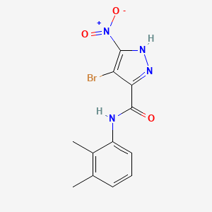 molecular formula C12H11BrN4O3 B6052811 4-bromo-N-(2,3-dimethylphenyl)-3-nitro-1H-pyrazole-5-carboxamide 