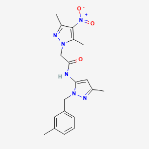 2-(3,5-DIMETHYL-4-NITRO-1H-PYRAZOL-1-YL)-N-{3-METHYL-1-[(3-METHYLPHENYL)METHYL]-1H-PYRAZOL-5-YL}ACETAMIDE