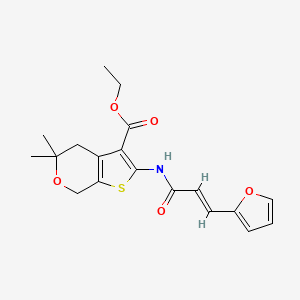 ethyl 2-{[3-(2-furyl)acryloyl]amino}-5,5-dimethyl-4,7-dihydro-5H-thieno[2,3-c]pyran-3-carboxylate