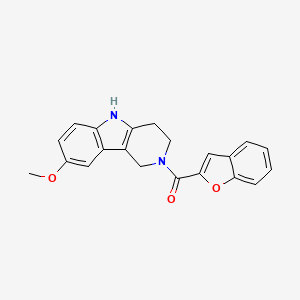 molecular formula C21H18N2O3 B6052937 2-(1-benzofuran-2-ylcarbonyl)-8-methoxy-2,3,4,5-tetrahydro-1H-pyrido[4,3-b]indole 