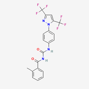 N-{4-[3,5-BIS(TRIFLUOROMETHYL)-1H-PYRAZOL-1-YL]PHENYL}-N'-(2-METHYLBENZOYL)UREA