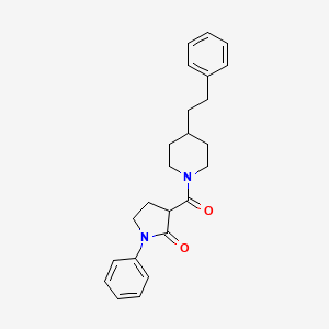 molecular formula C24H28N2O2 B6052958 1-phenyl-3-{[4-(2-phenylethyl)-1-piperidinyl]carbonyl}-2-pyrrolidinone 