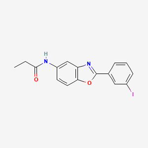 molecular formula C16H13IN2O2 B6052963 N-[2-(3-iodophenyl)-1,3-benzoxazol-5-yl]propanamide 