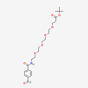 molecular formula C23H35NO8 B605301 醛-苯-聚乙二醇-4-叔丁酸酯 CAS No. 1807518-64-4