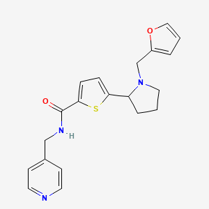 molecular formula C20H21N3O2S B6053060 5-[1-(2-furylmethyl)-2-pyrrolidinyl]-N-(4-pyridinylmethyl)-2-thiophenecarboxamide 