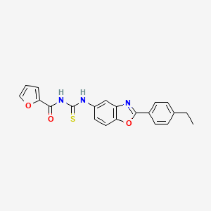 molecular formula C21H17N3O3S B6053066 N-({[2-(4-ethylphenyl)-1,3-benzoxazol-5-yl]amino}carbonothioyl)-2-furamide 