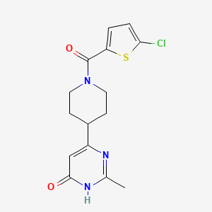 6-{1-[(5-chloro-2-thienyl)carbonyl]piperidin-4-yl}-2-methylpyrimidin-4(3H)-one