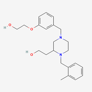 2-[4-[[3-(2-Hydroxyethoxy)phenyl]methyl]-1-[(2-methylphenyl)methyl]piperazin-2-yl]ethanol