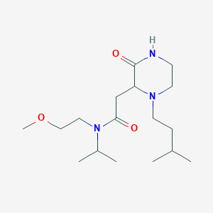 molecular formula C17H33N3O3 B6053109 N-isopropyl-N-(2-methoxyethyl)-2-[1-(3-methylbutyl)-3-oxo-2-piperazinyl]acetamide 