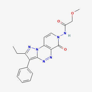 molecular formula C19H18N6O3 B6053115 N-(2-ethyl-6-oxo-3-phenylpyrazolo[5,1-c]pyrido[4,3-e][1,2,4]triazin-7(6H)-yl)-2-methoxyacetamide 