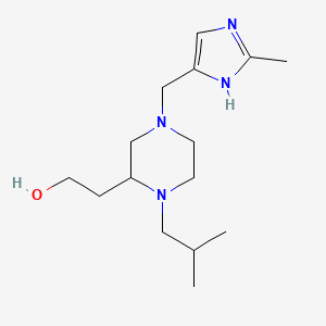 molecular formula C15H28N4O B6053121 2-{1-isobutyl-4-[(2-methyl-1H-imidazol-4-yl)methyl]-2-piperazinyl}ethanol 