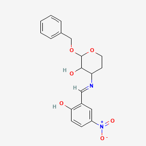 benzyl 3,4-dideoxy-3-[(2-hydroxy-5-nitrobenzylidene)amino]pentopyranoside