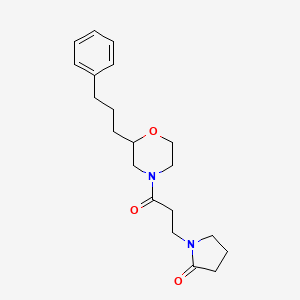 1-{3-oxo-3-[2-(3-phenylpropyl)-4-morpholinyl]propyl}-2-pyrrolidinone