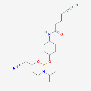 molecular formula C21H36N3O3P B605316 炔基磷酰胺试剂，5'-末端 CAS No. 1417539-32-2