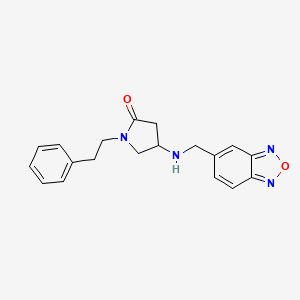 4-[(2,1,3-benzoxadiazol-5-ylmethyl)amino]-1-(2-phenylethyl)-2-pyrrolidinone