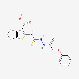 methyl 2-({[2-(phenoxyacetyl)hydrazino]carbonothioyl}amino)-5,6-dihydro-4H-cyclopenta[b]thiophene-3-carboxylate