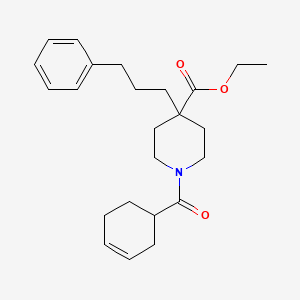 molecular formula C24H33NO3 B6053180 ethyl 1-(3-cyclohexen-1-ylcarbonyl)-4-(3-phenylpropyl)-4-piperidinecarboxylate 