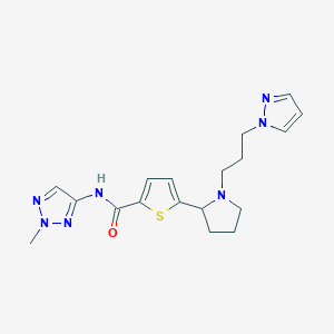 N-(2-methyl-2H-1,2,3-triazol-4-yl)-5-{1-[3-(1H-pyrazol-1-yl)propyl]-2-pyrrolidinyl}-2-thiophenecarboxamide