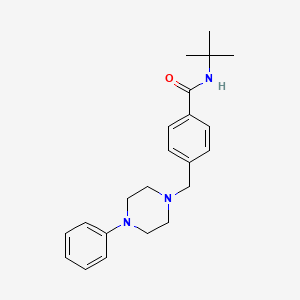 molecular formula C22H29N3O B6053245 N-(tert-butyl)-4-[(4-phenyl-1-piperazinyl)methyl]benzamide 