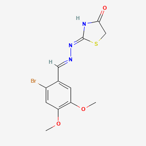 2-bromo-4,5-dimethoxybenzaldehyde (4-oxo-1,3-thiazolidin-2-ylidene)hydrazone