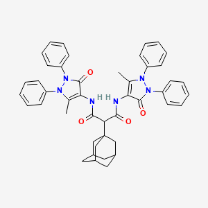 2-(1-adamantyl)-N,N'-bis(5-methyl-3-oxo-1,2-diphenyl-2,3-dihydro-1H-pyrazol-4-yl)malonamide
