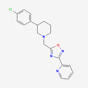 2-(5-{[3-(4-chlorophenyl)-1-piperidinyl]methyl}-1,2,4-oxadiazol-3-yl)pyridine