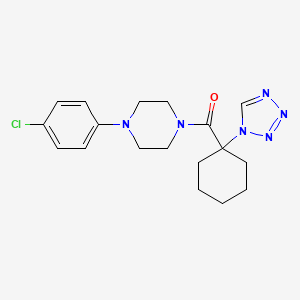 1-(4-chlorophenyl)-4-{[1-(1H-tetrazol-1-yl)cyclohexyl]carbonyl}piperazine