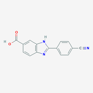 molecular formula C15H9N3O2 B060533 2-(4-Cyanophenyl)-1H-benzo[d]imidazole-6-carboxylic acid CAS No. 175401-95-3