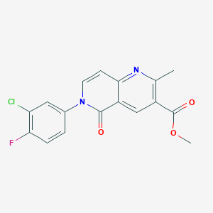 methyl 6-(3-chloro-4-fluorophenyl)-2-methyl-5-oxo-5,6-dihydro-1,6-naphthyridine-3-carboxylate