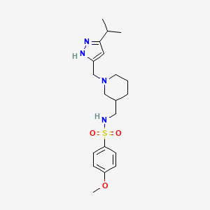 N-({1-[(5-isopropyl-1H-pyrazol-3-yl)methyl]-3-piperidinyl}methyl)-4-methoxybenzenesulfonamide