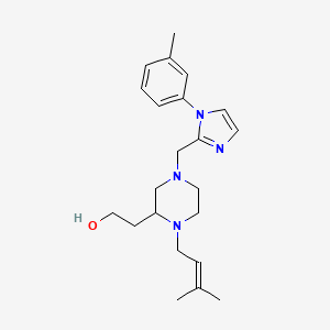 2-(1-(3-methyl-2-buten-1-yl)-4-{[1-(3-methylphenyl)-1H-imidazol-2-yl]methyl}-2-piperazinyl)ethanol