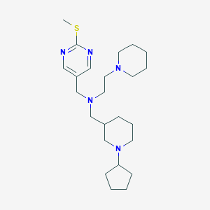N-[(1-cyclopentyl-3-piperidinyl)methyl]-N-{[2-(methylthio)-5-pyrimidinyl]methyl}-2-(1-piperidinyl)ethanamine