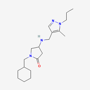 1-(cyclohexylmethyl)-4-{[(5-methyl-1-propyl-1H-pyrazol-4-yl)methyl]amino}-2-pyrrolidinone