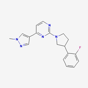 2-[3-(2-fluorophenyl)pyrrolidin-1-yl]-4-(1-methyl-1H-pyrazol-4-yl)pyrimidine