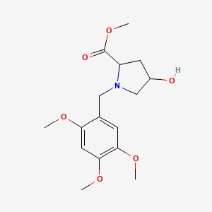 molecular formula C16H23NO6 B6053382 methyl 4-hydroxy-1-(2,4,5-trimethoxybenzyl)prolinate 