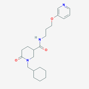1-(cyclohexylmethyl)-6-oxo-N-[3-(3-pyridinyloxy)propyl]-3-piperidinecarboxamide