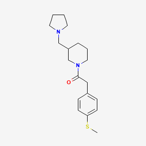 molecular formula C19H28N2OS B6053449 1-{[4-(methylthio)phenyl]acetyl}-3-(1-pyrrolidinylmethyl)piperidine trifluoroacetate 