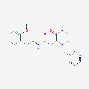 molecular formula C21H26N4O3 B6053460 N-[2-(2-methoxyphenyl)ethyl]-2-[3-oxo-1-(3-pyridinylmethyl)-2-piperazinyl]acetamide 