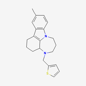 molecular formula C21H24N2S B6053464 11-methyl-4-(2-thienylmethyl)-1,2,3,3a,4,5,6,7-octahydro[1,4]diazepino[3,2,1-jk]carbazole 