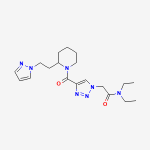 N,N-diethyl-2-[4-({2-[2-(1H-pyrazol-1-yl)ethyl]-1-piperidinyl}carbonyl)-1H-1,2,3-triazol-1-yl]acetamide